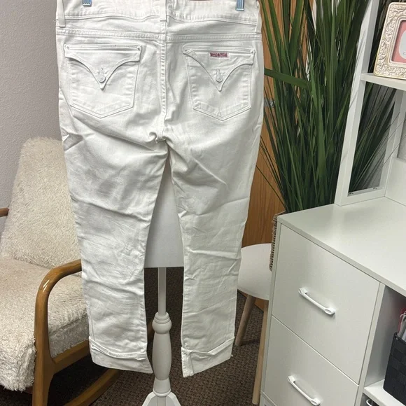 Hudson Jeans Women's Cropped White Denim - Picture 6 of 7
